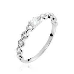 Histoire d'Or Bague Solitaire Moccus Argent Blanc Oxyde De Zirconium* Bagues|Bagues Fantaisie