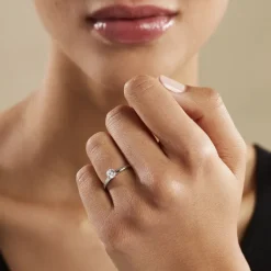 Histoire d'Or Bague Solitaire Natalia Or Blanc Diamant Synthetique