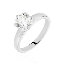 Histoire d'Or Bague Solitaire Natalia Or Blanc Diamant Synthetique* Bagues|Bagues Avec Pierre