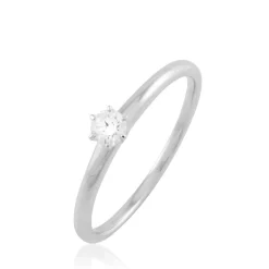 New Histoire d'Or Bague Solitaire Natalia Or Blanc Diamant