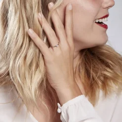 Clearance Histoire d'Or Bague Solitaire Natalia Pl Platine Blanc Diamant