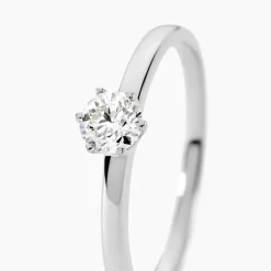 New Histoire d'Or Bague Solitaire Natalia Pl Platine Blanc Diamant