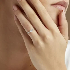 Sale Histoire d'Or Bague Solitaire Natalia Pl Platine Blanc Diamant