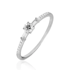 Histoire d'Or Bague Solitaire Nina Or Blanc Diamant* Bagues|Bagues Avec Pierre
