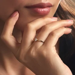 Histoire d'Or Bague Solitaire Or Jaune Eclat D'etoile Oxyde De Zirconium* Bagues|Bagues Avec Pierre