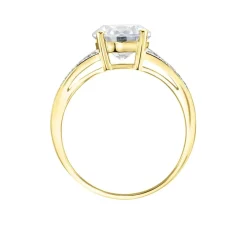 New Histoire d'Or Bague Solitaire Or Jaune Anthyme Oxyde De Zirconium or jaune oxyde