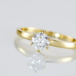 Histoire d'Or Bague Solitaire Or Jaune Diamant Synthetique* Bagues|Bagues Avec Pierre