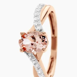 Histoire d'Or Bague Solitaire Or Rose Lisbet Morganite