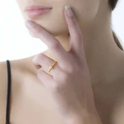 Histoire d'Or Bague Solitaire Orleane Or Jaune Diamant* Bagues|Bagues Avec Pierre