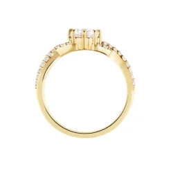 Histoire d'Or Bague Solitaire Plaqué Or Jaune Arienne Oxydes De Zirconium* Bagues|Bagues Fantaisie