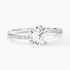 Outlet Histoire d'Or Bague Solitaire Poseidon Argent Blanc Oxyde De Zirconium