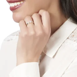 Outlet Histoire d'Or Bague Solitaire Raska Or Jaune Oxyde De Zirconium