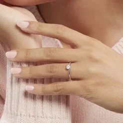 Online Histoire d'Or Bague Solitaire Samantha Or Blanc Diamant