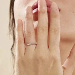 Histoire d'Or Bague Solitaire Samantha Or Blanc Diamant* Bagues|Bagues Avec Pierre