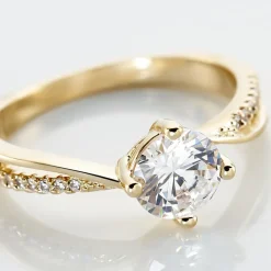 Histoire d'Or Bague Solitaire Sarah-lee Plaqué Or Jaune Oxyde De Zirconium* Bagues|Bagues Fantaisie