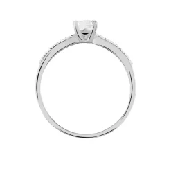 Histoire d'Or Bague Solitaire Solitea Argent Blanc Oxyde De Zirconium* Bagues Fantaisie|Bagues Avec Pierre