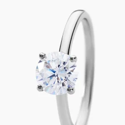 Hot Histoire d'Or Bague Solitaire Stella Argent Blanc Oxyde De Zirconium