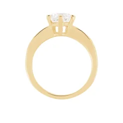 Clearance Histoire d'Or Bague Solitaire Stevie Plaqué Or Jaune Oxyde De Zirconium