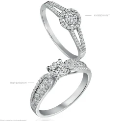 Histoire d'Or Bague Solitaire Stockholm Or Blanc Diamant* Bagues|Bagues Avec Pierre