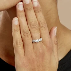 Histoire d'Or Bague Solitaire Stockholm Or Blanc Diamant* Bagues|Bagues Avec Pierre