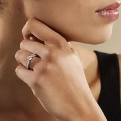 Histoire d'Or Bague Solitaire Stockholm Or Blanc Diamant Synthetique* Bagues|Bagues Avec Pierre