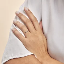 Histoire d'Or Bague Solitaire Superposition Or Blanc Diamant* Bagues Avec Pierre|Bagues Solitaires