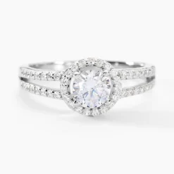 Outlet Histoire d'Or Bague Solitaire Titemae Argent Blanc Oxyde De Zirconium