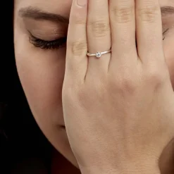 Histoire d'Or Bague Solitaire Veronika Or Blanc Diamant* Bagues|Bagues Avec Pierre