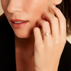 Online Histoire d'Or Bague Solitaire Veronique-marie Or Jaune Oxyde De Zirconium