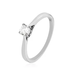 New Histoire d'Or Bague Solitaire Victoria Platine Blanc Diamant