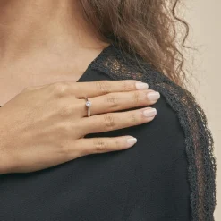 Online Histoire d'Or Bague Solitaire Victoria or blanc diamant