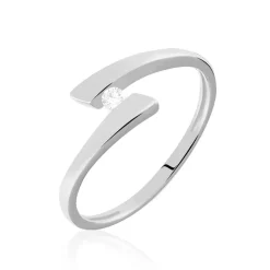 Hot Histoire d'Or Bague Solitaire Vinca or blanc diamant