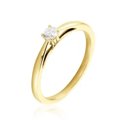 Hot Histoire d'Or Bague Soltaire Iris or jaune diamant