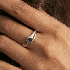 Histoire d'Or Bague Tanissia Or Blanc Saphir Et Diamant* Bagues Avec Pierre|Bagues Solitaires