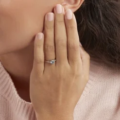 Histoire d'Or Bague Tarente Or Blanc Topaze Et Oxyde De Zirconium* Bagues|Bagues Avec Pierre