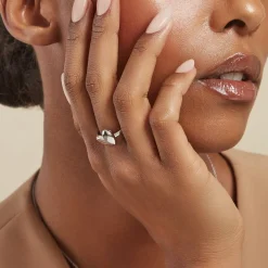 New Histoire d'Or Bague Te Amo Argent Blanc