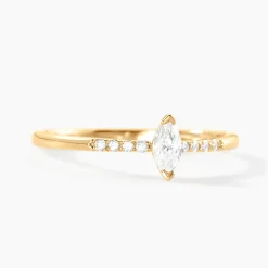 Hot Histoire d'Or Bague Thelonius Or Jaune Diamant Synthétique