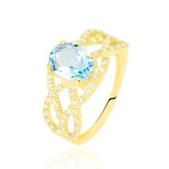 Histoire d'Or Bague Tina Or Jaune Topaze Et Oxyde De Zirconium* Bagues|Bagues Avec Pierre