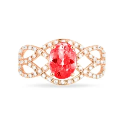 Histoire d'Or Bague Tina Or Rose Rubis Et Diamant* Bagues|Bagues Avec Pierre