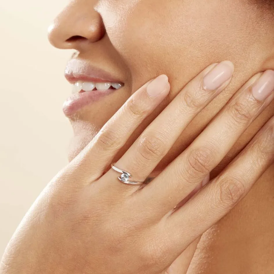 Histoire d'Or Bague Tiphaine Or Blanc Topaze* Bagues|Bagues Avec Pierre