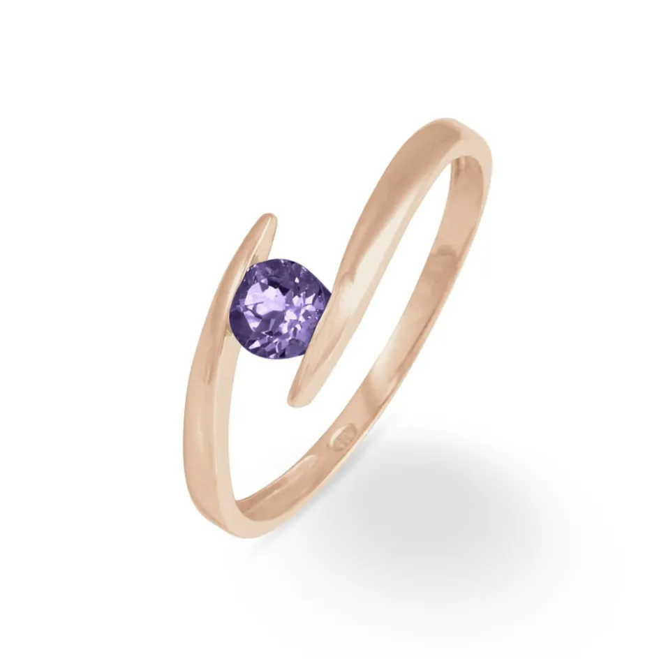Histoire d'Or Bague Tiphaine Or Rose Amethyste* Bagues|Bagues Avec Pierre