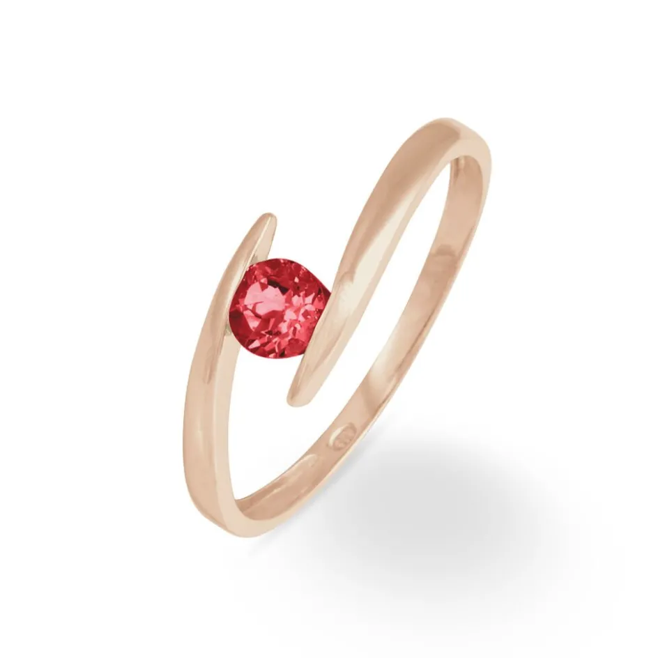 Histoire d'Or Bague Tiphaine Or Rose Rubis