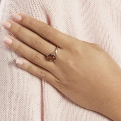 Histoire d'Or Bague Titziana Argent Blanc Ambre* Bagues|Bagues Fantaisie