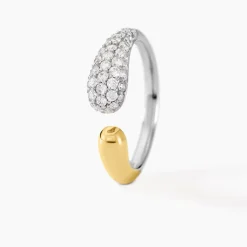 Histoire d'Or Bague Tiwa De Zirconium argent bicolore oxyde