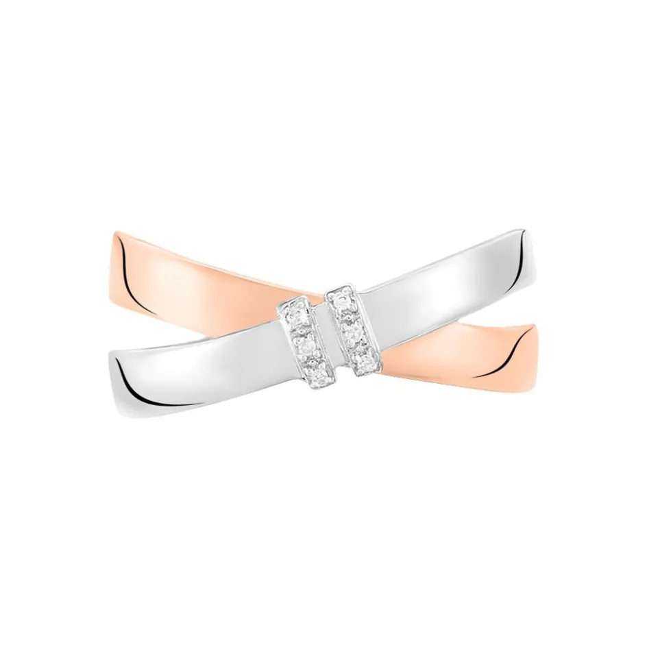 Histoire d'Or Bague Tonnia Or Bicolore Diamant* Bagues|Bagues Avec Pierre