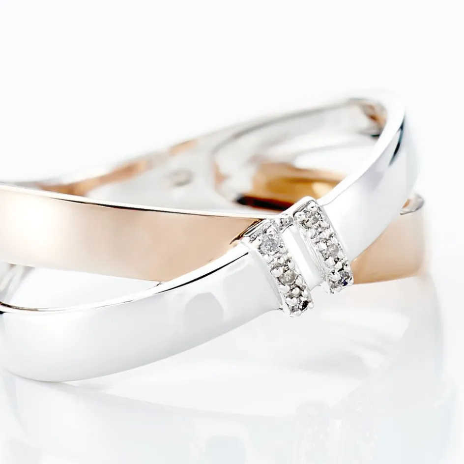 Histoire d'Or Bague Tonnia Or Bicolore Diamant* Bagues|Bagues Avec Pierre