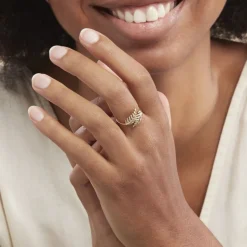 Clearance Histoire d'Or Bague Tourkia Or Jaune Oxyde De Zirconium