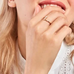 Hot Histoire d'Or Bague Tryphena Or Jaune Diamant Synthétique