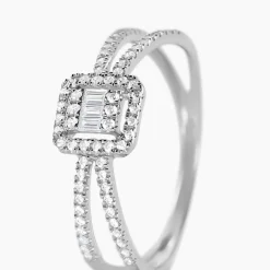 Sale Histoire d'Or Bague Twila Or Blanc Oxyde De Zirconium