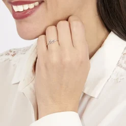 Histoire d'Or Bague Tylane Divers or blanc diamant